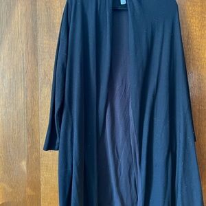 Athleta Black Open-Front Cardigan